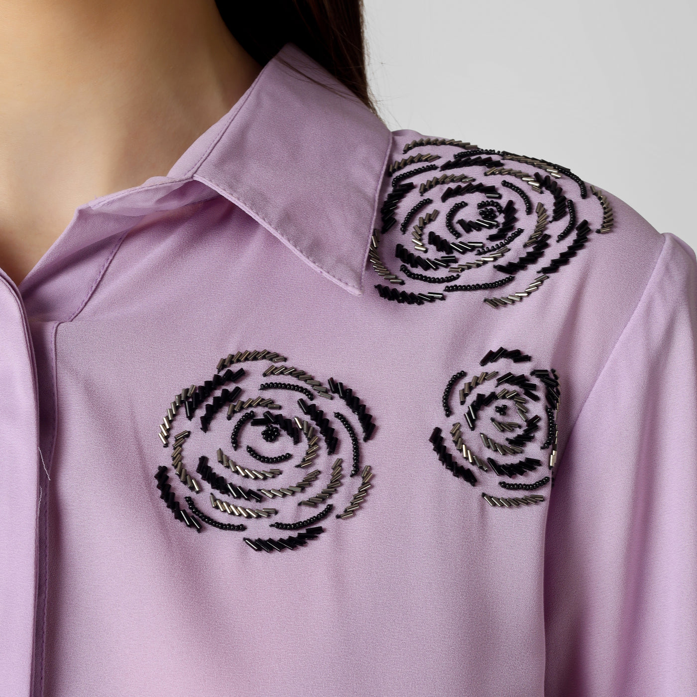 Lavender Blush Hand Embroidered Top